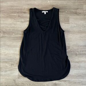 Express Black V-Neck Tank Top